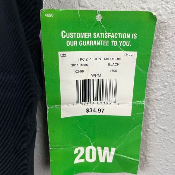 NWT Pacific Connections Black Swim Suit Size 20W - Picture 5 of 6